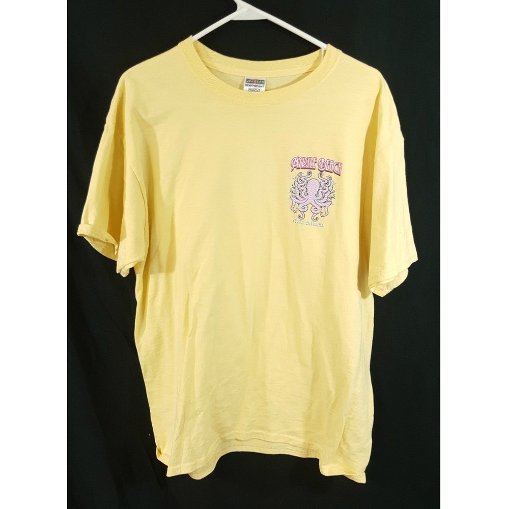 Jerzees Womens Short Sleeve Tops Yellow Size L